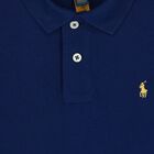 تيشيرت بولو بالشعار باللون الكحلى للاولاد, 1, hi-res