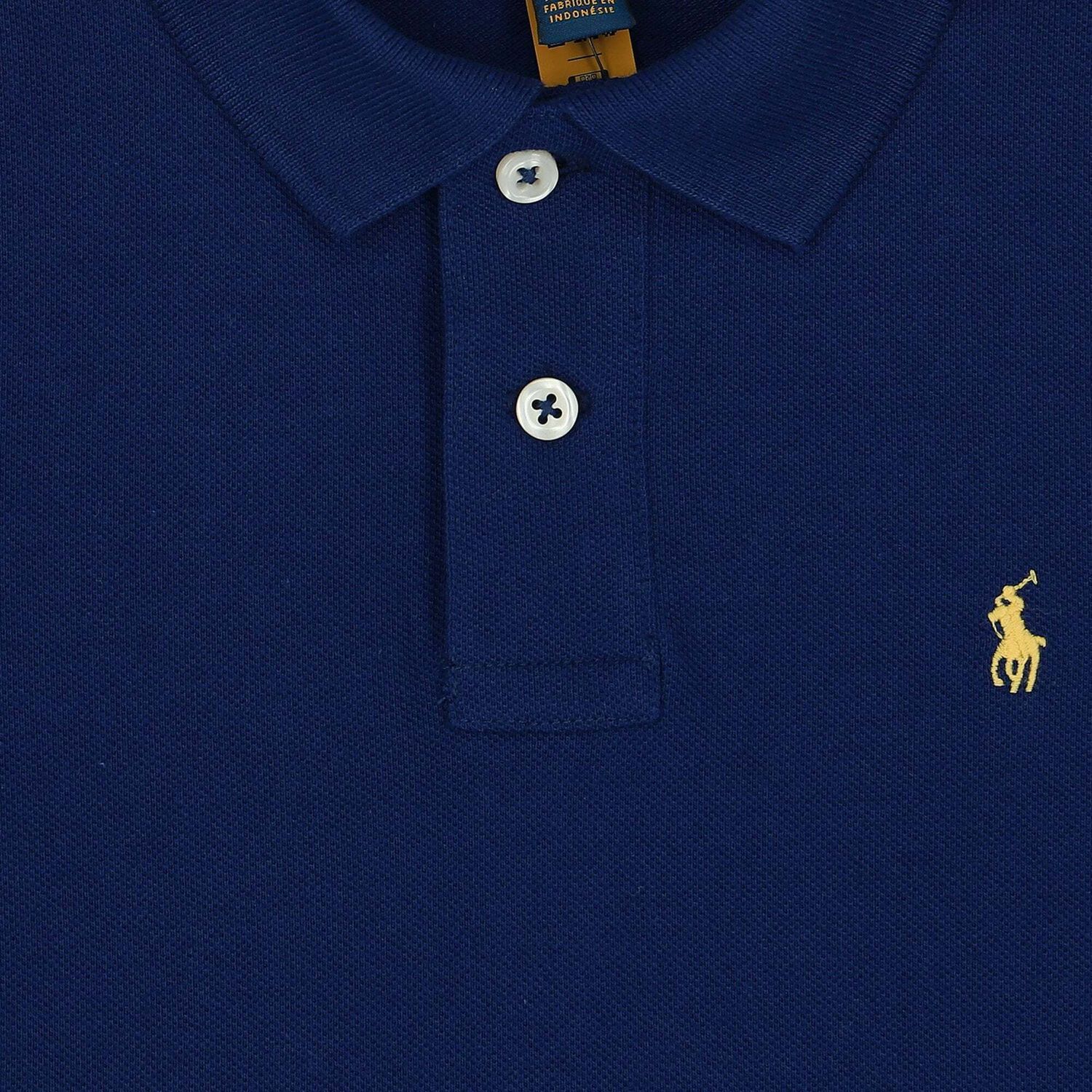 تيشيرت بولو بالشعار باللون الكحلى للاولاد, 1, hi-res image number null