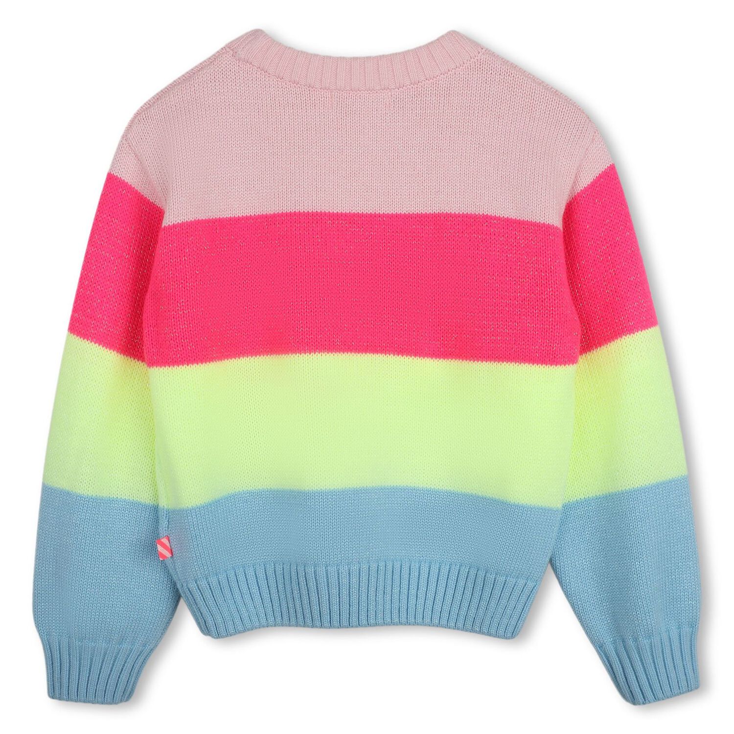 Girls Multi-Coloured Sequin Striped Jumper, 1, hi-res