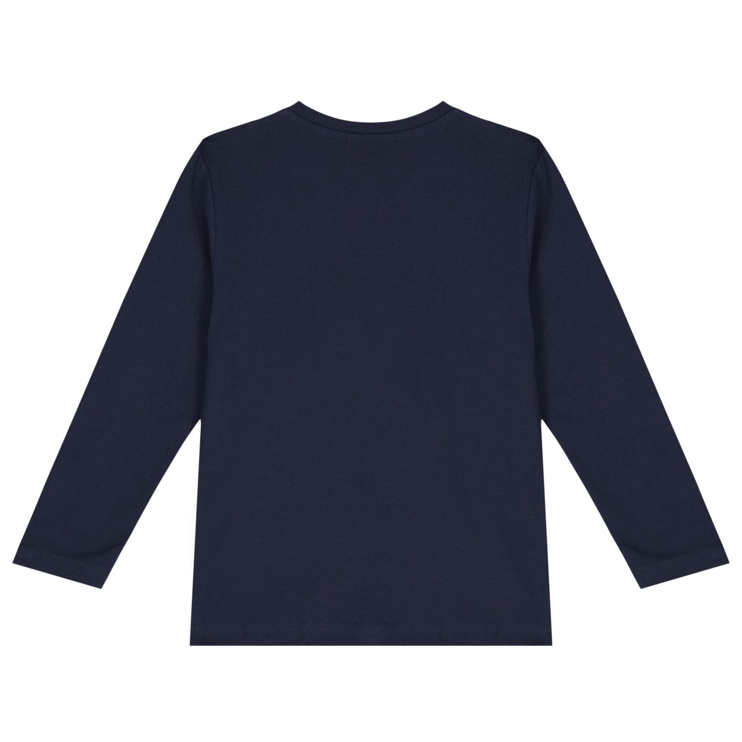 Boys Navy Blue Logo Long Sleeve Top, 3, hi-res image number null