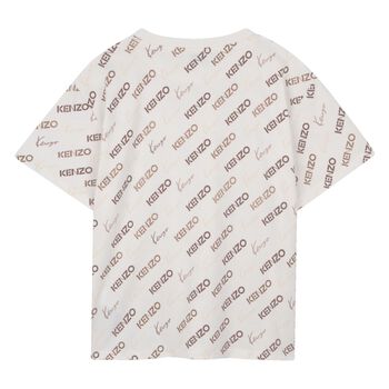 Ivory & Beige Logo T-Shirt
