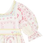 Girls White Floral Dress, 1, hi-res