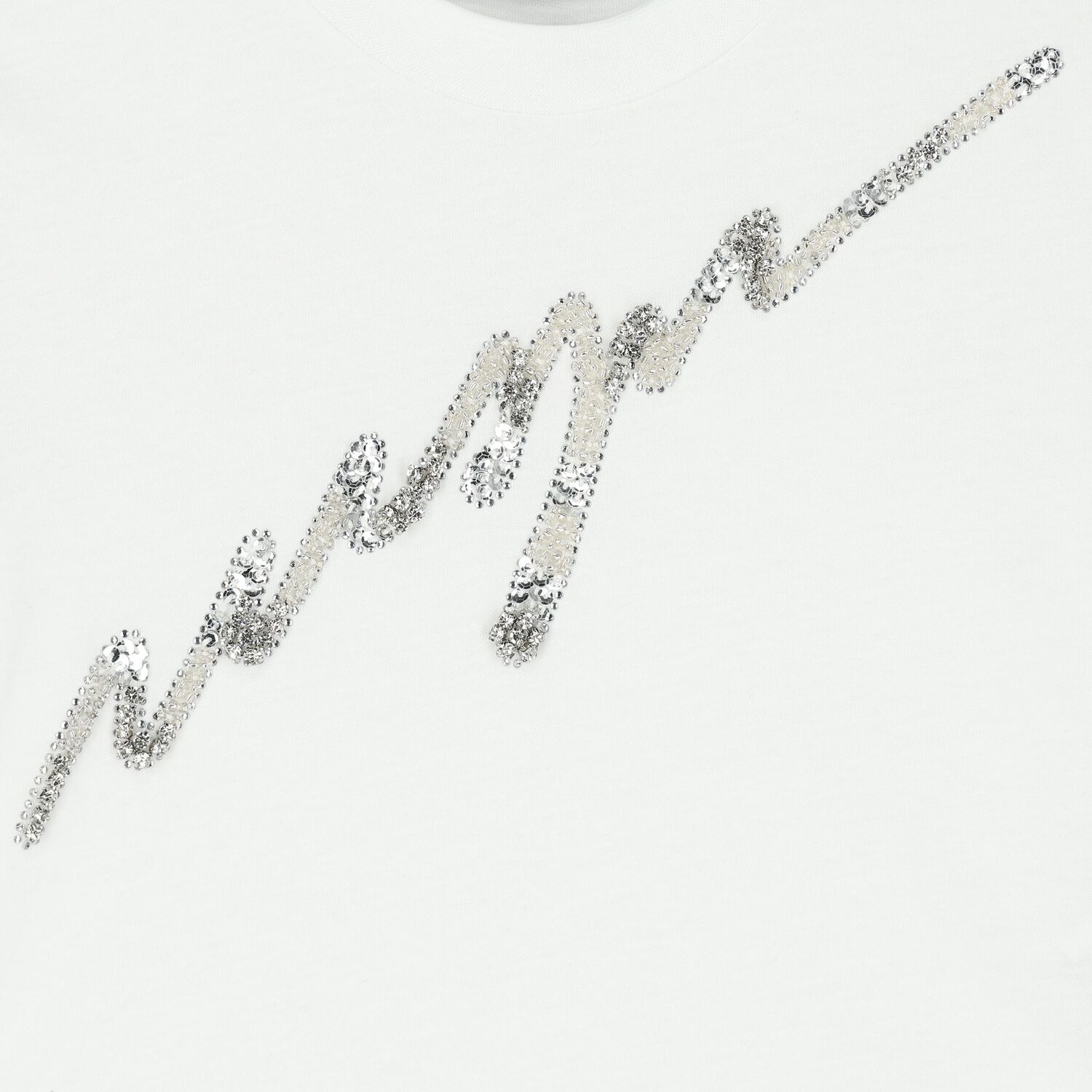 Girls White Logo T-Shirt, 1, hi-res