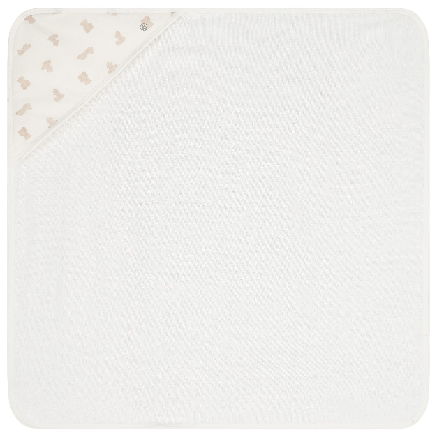 Ivory & Beige Teddy Bear Baby Hooded Towel, 1, hi-res