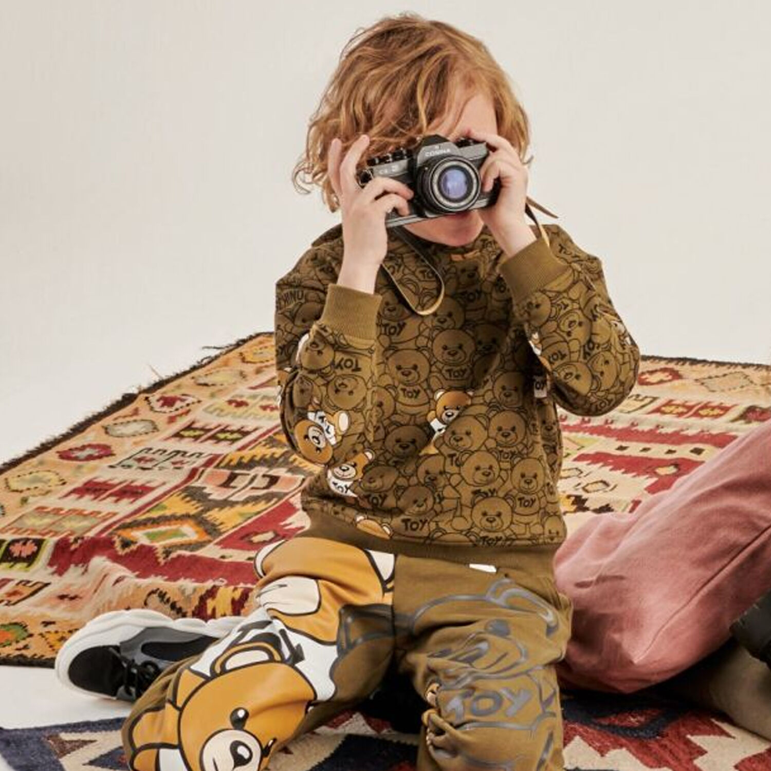 Green Teddy Bear Logo Hooded Top, 1, hi-res image number null