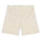 طقم شورت أبيض وبيج للأولاد الصغار, 2, hi-res