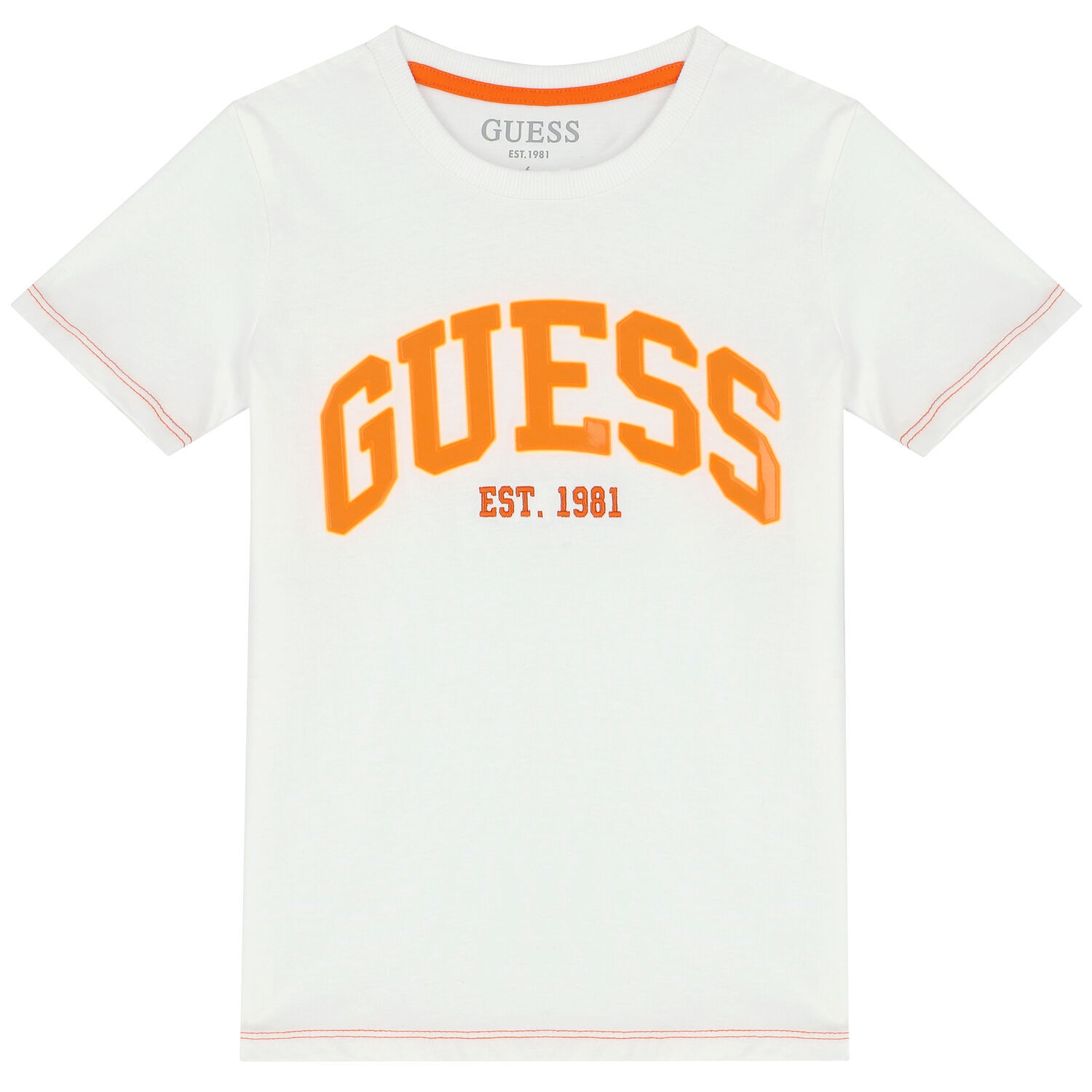 تيشيرت أولاد بالشعار باللون الابيض, 3, hi-res