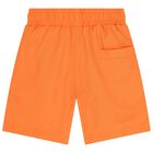 Boys Orange Logo Shorts, 1, hi-res