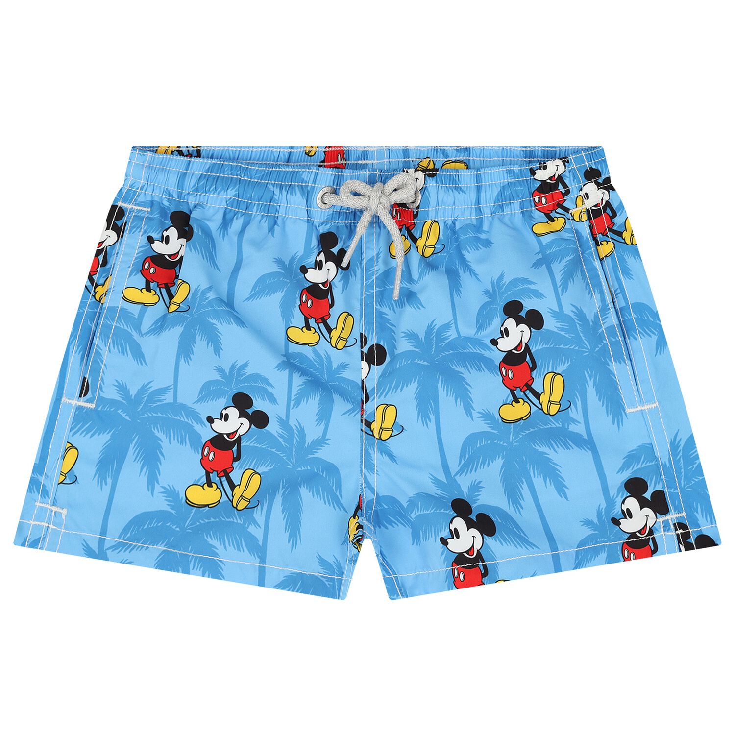Boys Blue Mickey Mouse Swim Shorts, 1, hi-res