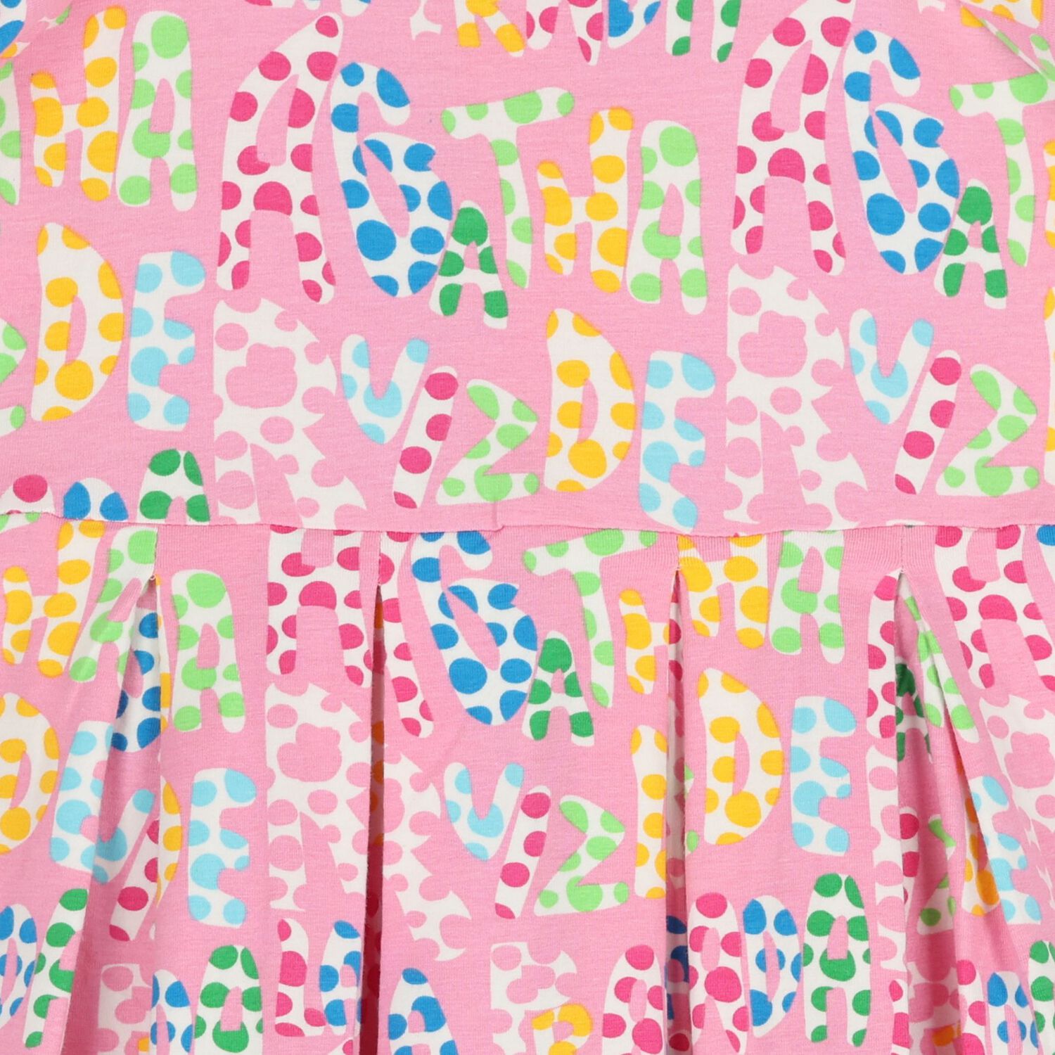 فستان للبنات بشعار العلامة باللون الوردي, 1, hi-res