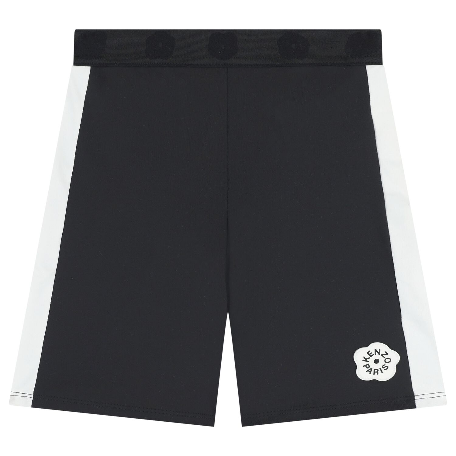Girls Black Logo Cycling Shorts, 1, hi-res