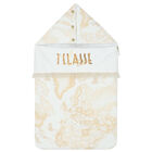 Girls White & Beige Geo Map Baby Nest, 1, hi-res