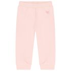 بدلة بنات رياضية بالشعار باللون الوردي, 1, hi-res