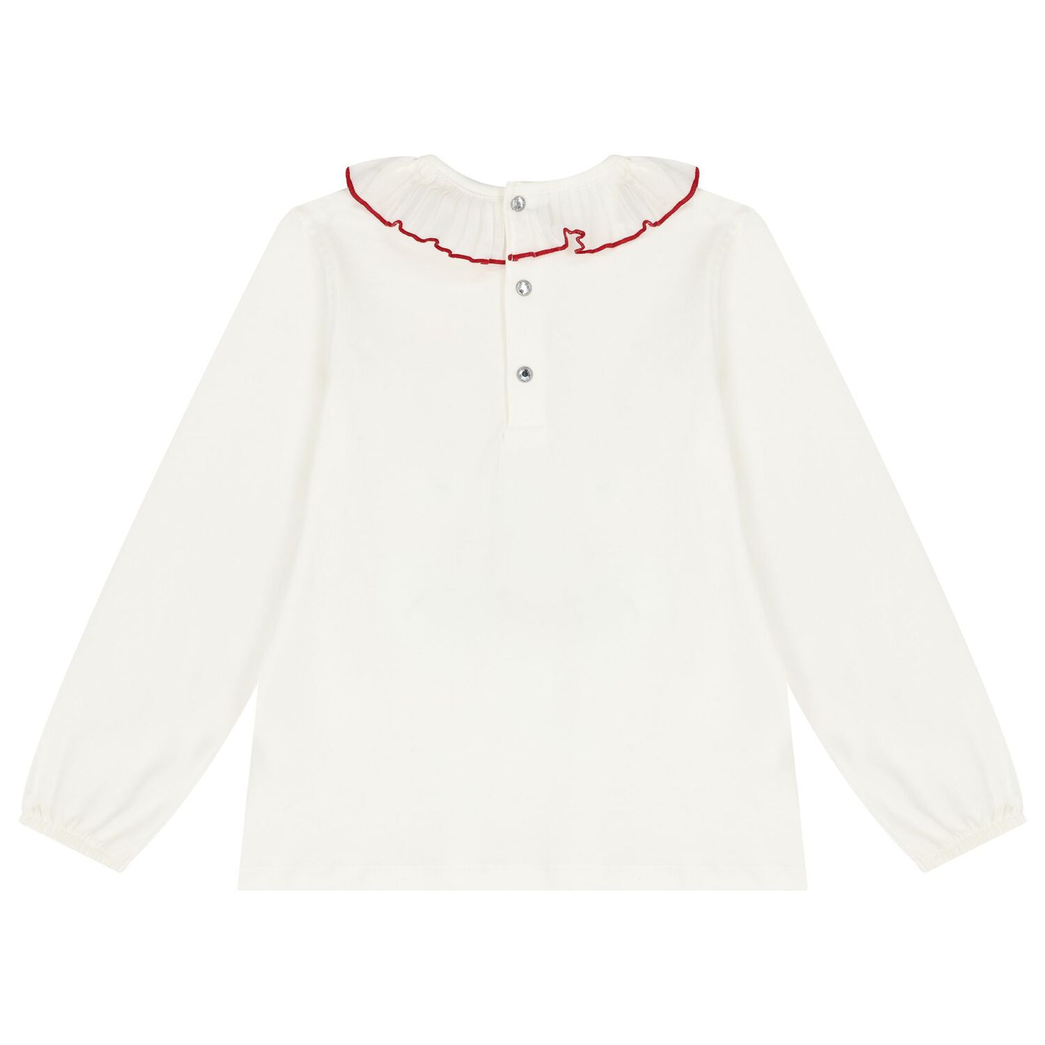 Girls Ivory Long Sleeve Top, 1, hi-res image number null