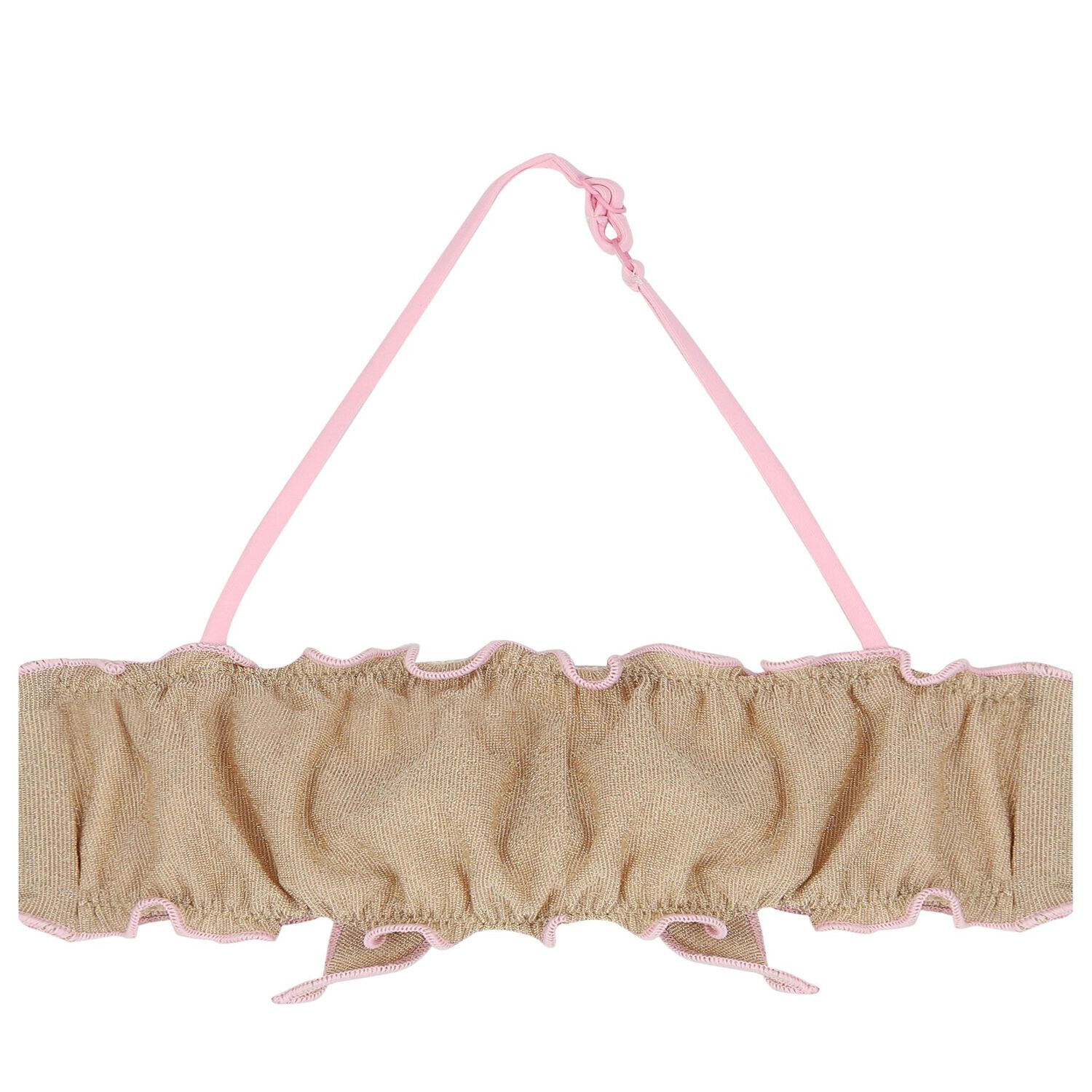 مايوه بنات يكيني باللون البيج والوردي, 1, hi-res image number null