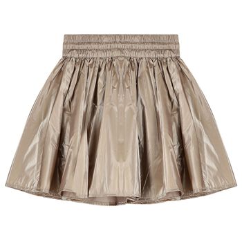 Girls Gold Flared Skirt