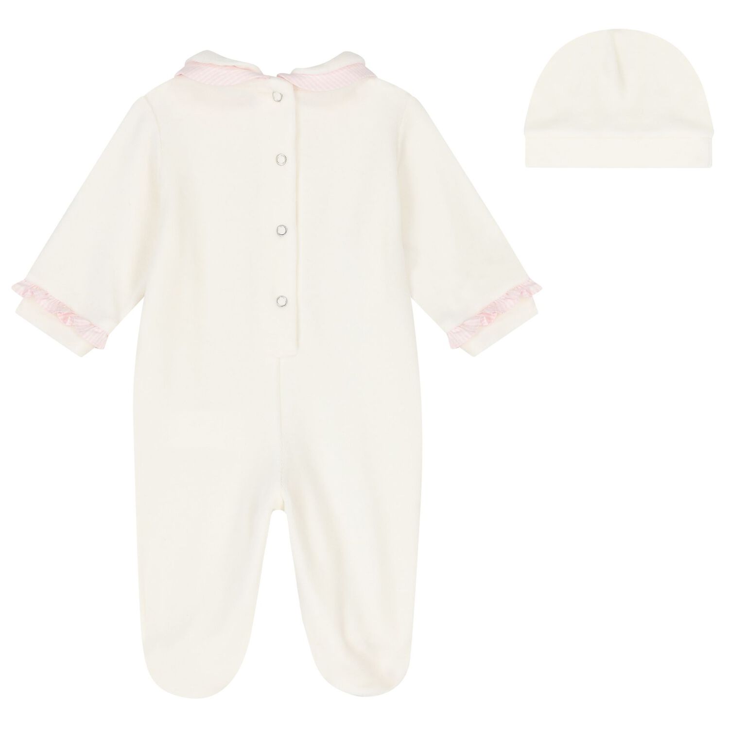 Baby Girls Ivory Bow Babygrow Gift Set, 1, hi-res