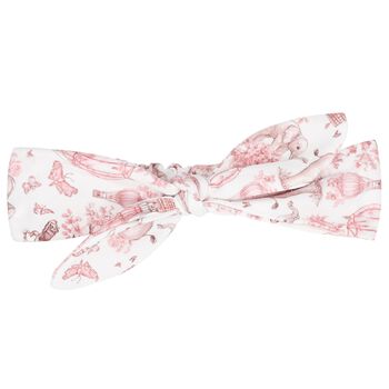 Baby Girls White & Pink Africa Bow Headband
