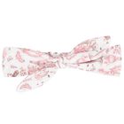 Baby Girls White & Pink Africa Bow Headband, 1, hi-res
