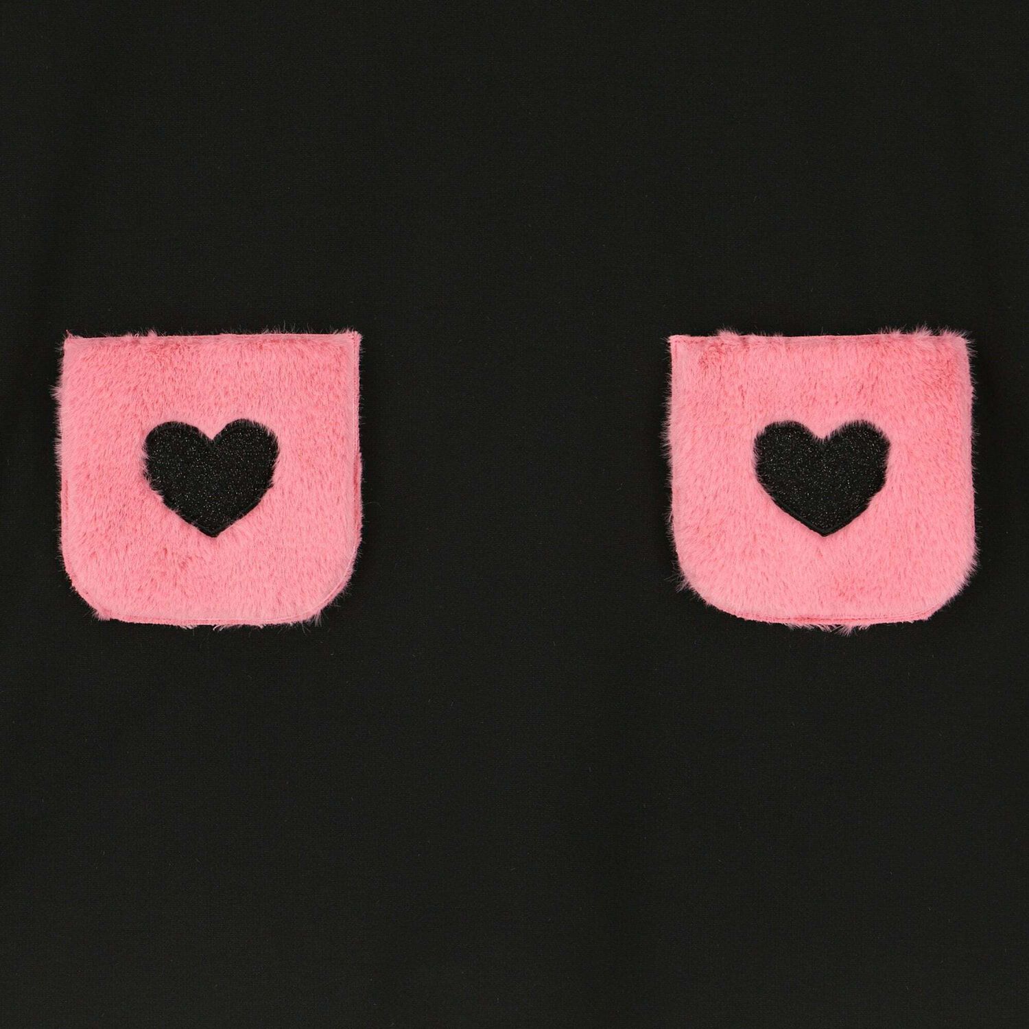 فستان بالشعار باللون الاسود للبنات, 1, hi-res image number null