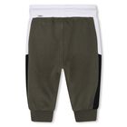 Younger Boys Green Logo Joggers, 2, hi-res