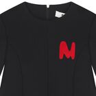 Girls Black Logo Scuba Dress, 1, hi-res