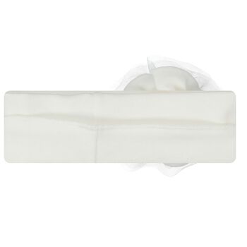 رابطه رأس للبنات بطبعة الزهور باللون العاجي