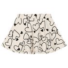 Girls Black & Beige Hooded Skirt set, 1, hi-res