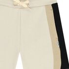 Younger Boys Beige Striped Shorts, 2, hi-res