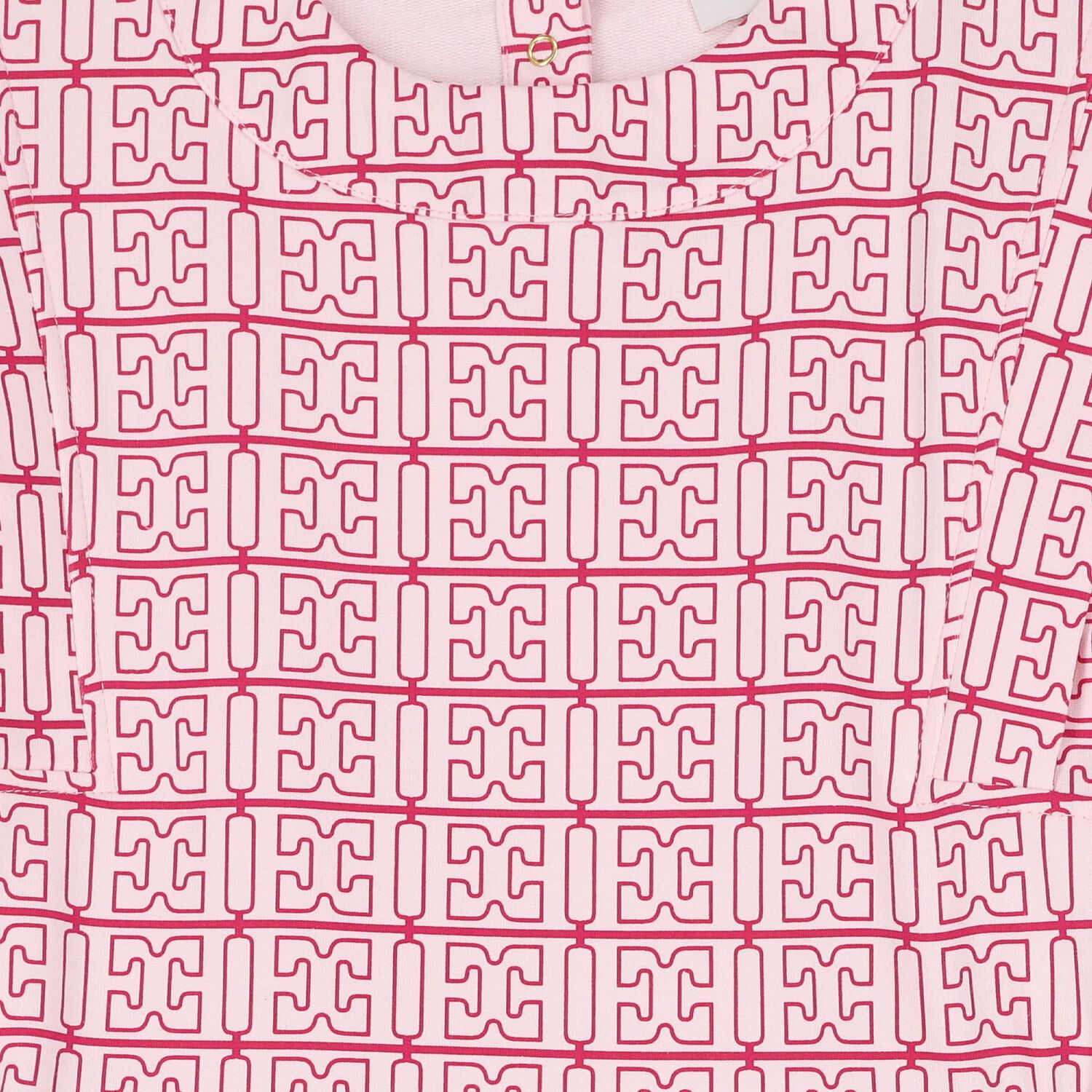 Girls Ivory & Pink Logo Dress, 2, hi-res