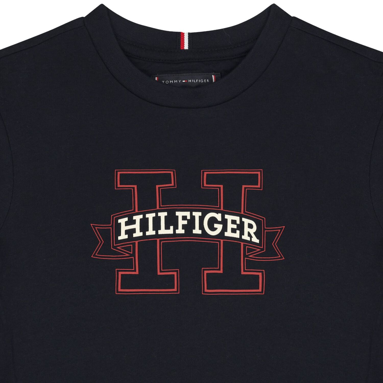 تيشيرت أولاد بالشعار باللون الكحلي, 1, hi-res image number null