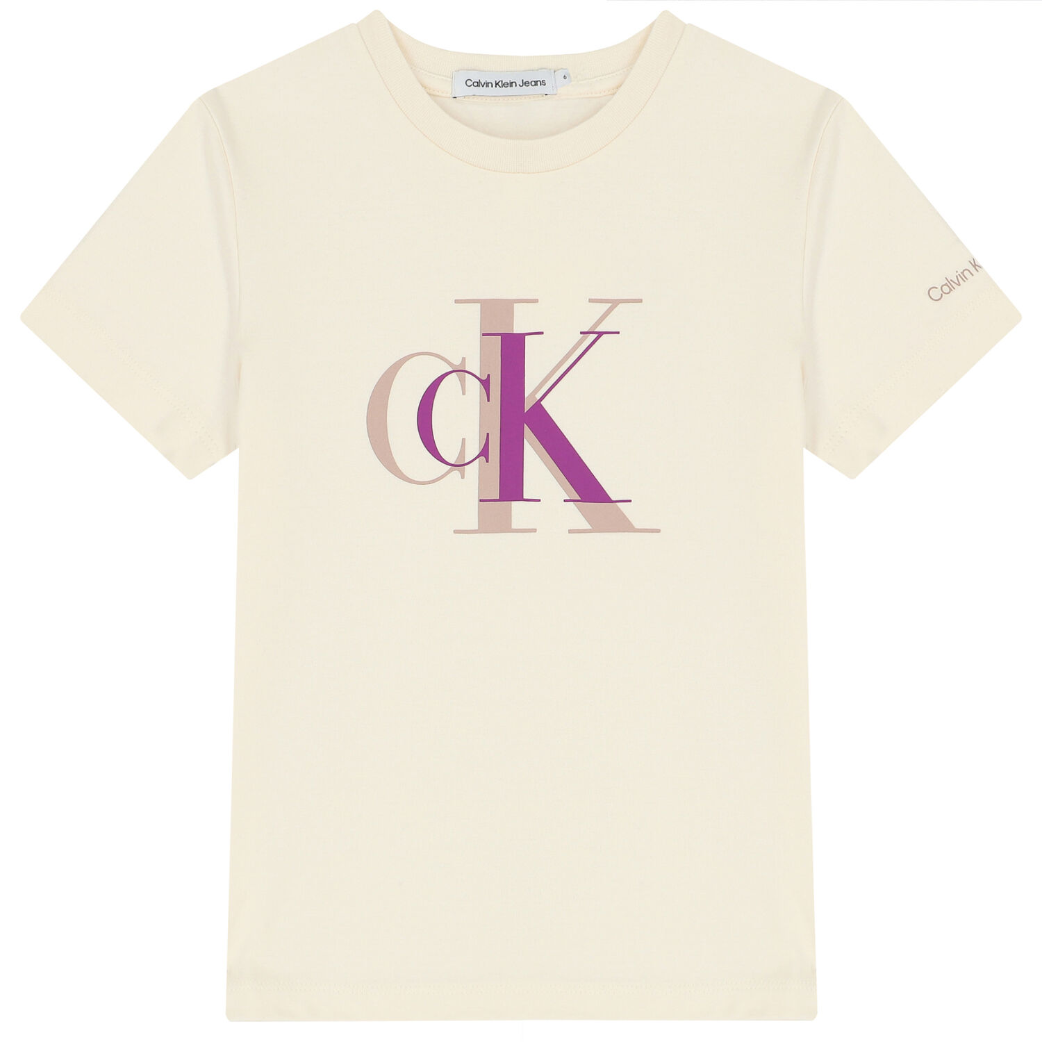 Girls Ivory Logo T-Shirt, 1, hi-res