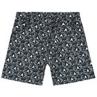 Boys Black & White Logo Swim Shorts, 1, hi-res