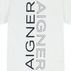 تيشيرت باللون الأبيض للأولاد بشعار, 1, hi-res