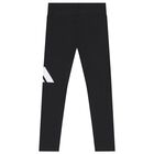 Girls Black Logo Leggings, 1, hi-res