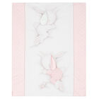 Baby Girls White & Pink Bunny Blanket, 1, hi-res