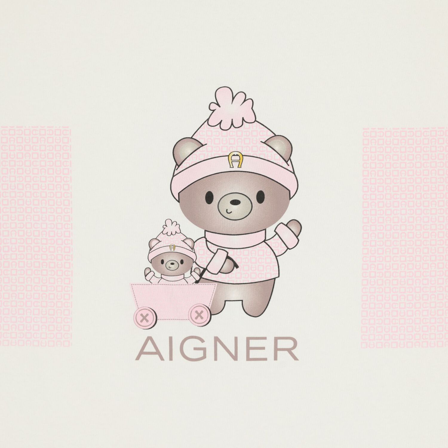 Baby Girls Pink & White Logo Blanket, 3, hi-res