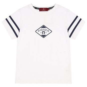 Boys White Logo T-Shirt