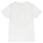 طقم شورت للاولاد بالشعار باللون الأبيض والبيج , 1, hi-res