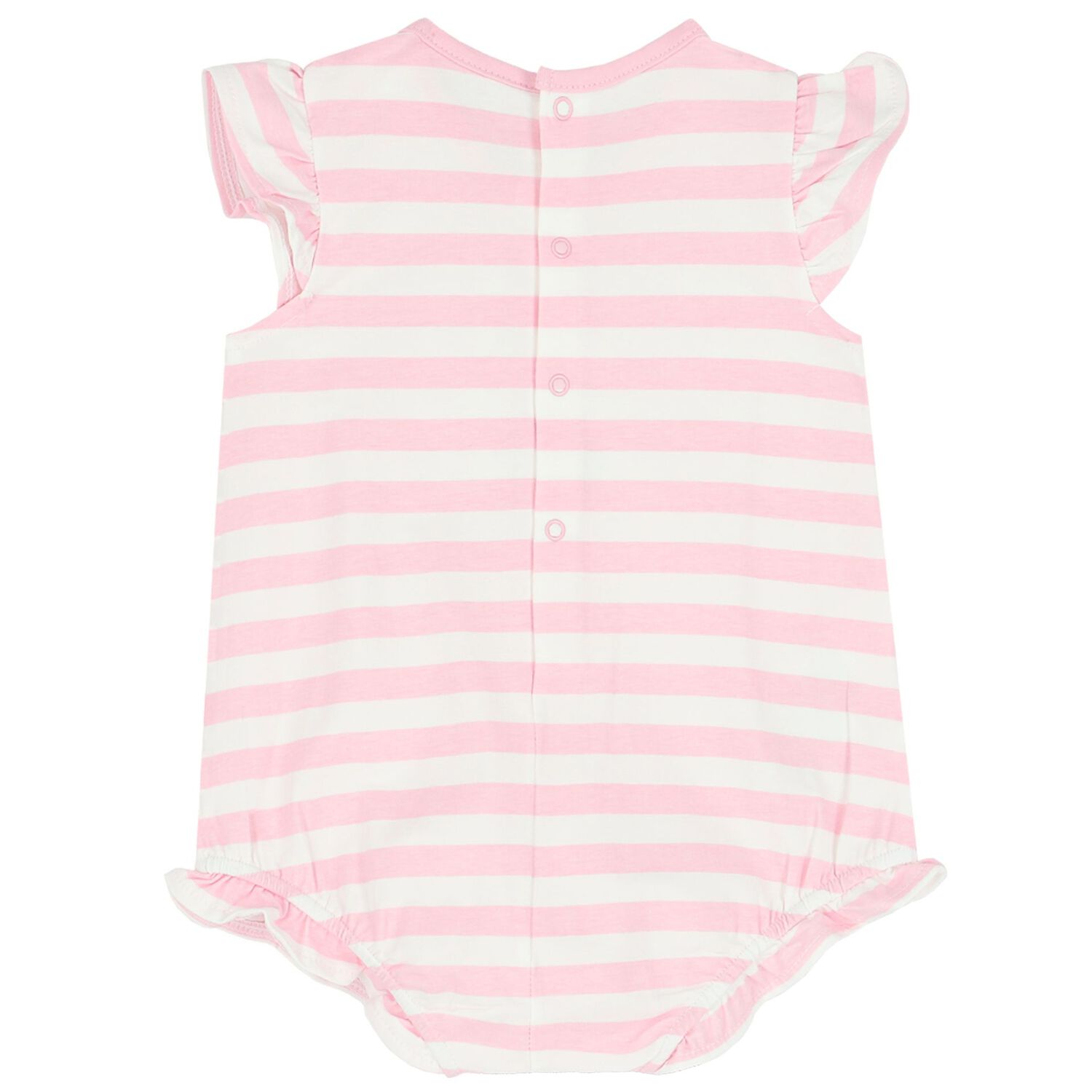 Baby Girls Pink & White Rompers ( 3-Pack ), 1, hi-res image number null