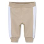 Baby Boys Beige Logo Hooded Tracksuit Gift Set, 1, hi-res