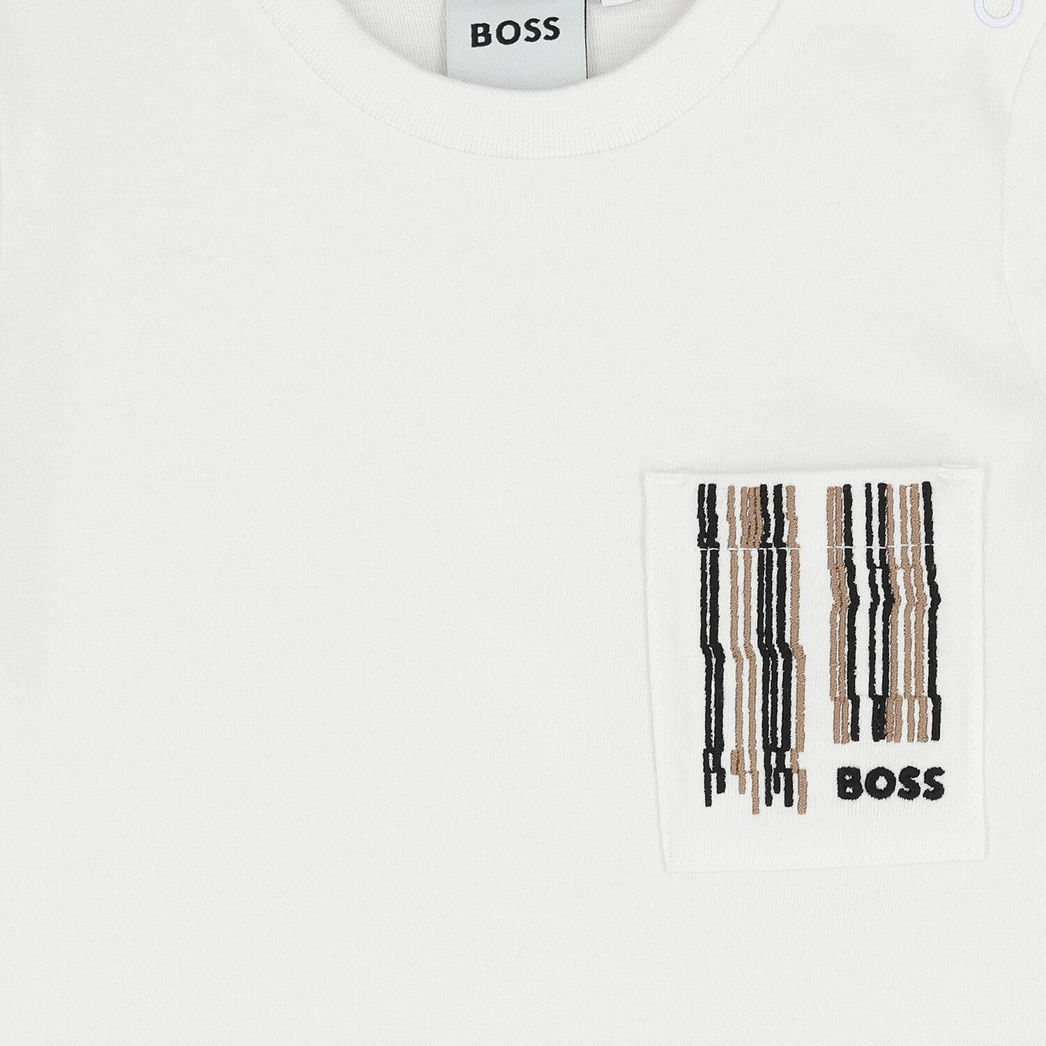 Younger Boys White Logo T-Shirt, 1, hi-res