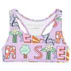 بيكيني بطبعة الزهور باللون البنفسجي للبنات, 1, hi-res