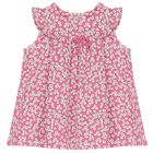 Baby Girls Pink Floral Dress, 1, hi-res
