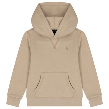 Ralph Lauren Boys Beige Logo Hooded Top, 1 Boys Beige Logo Hooded Top