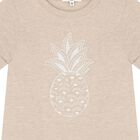 Girls Beige Pineapple T-Shirt, 1, hi-res
