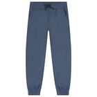 Boys Ivory & Blue Tracksuit, 1, hi-res