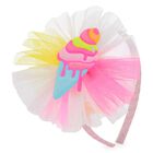 Girls Pink Tulle Ice Cream Headband, 1, hi-res