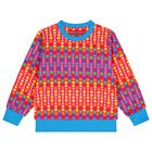 Girls Pink & Blue Dots Sweatshirt, 1, hi-res