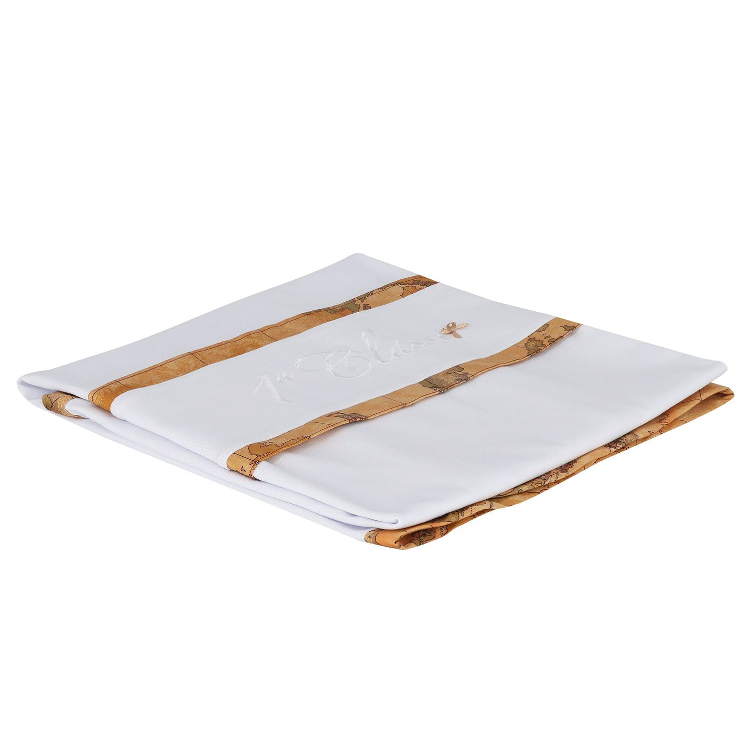 White & Beige Geo Map Baby Blanket, 1, hi-res